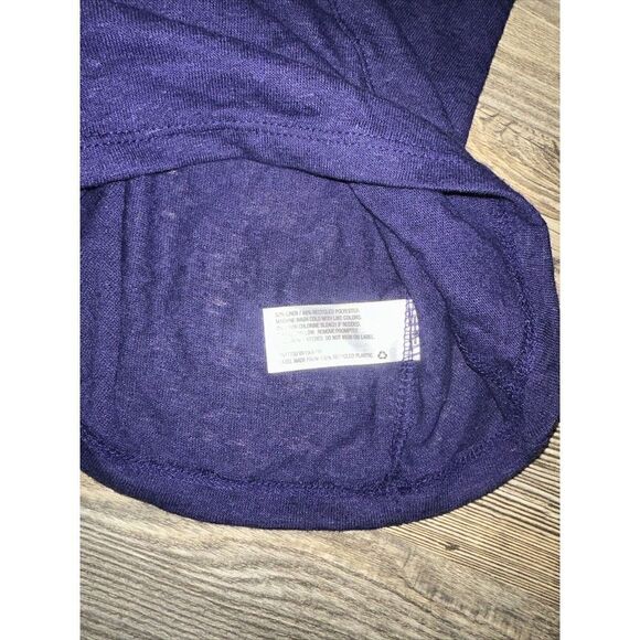 Women's Short Sleeve V-Neck Linen T-Shirt - A New Day Navy Medium. NWT. F - Picture 3 of 7